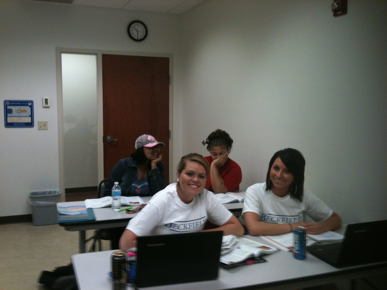 Students studying in Marina Davar's dental assisting classroom at Beckfield College