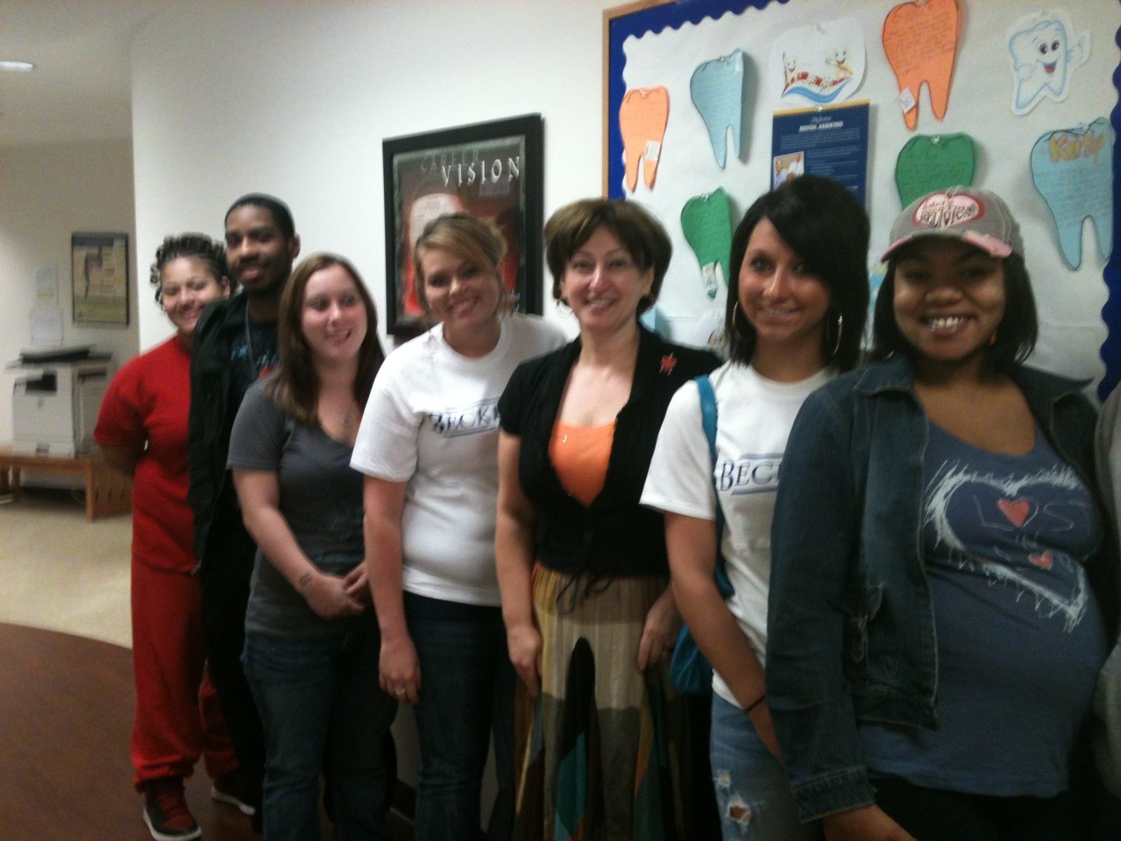 Dental assisting students in class during Marina Davar's tenure as Dean of Dental Studies